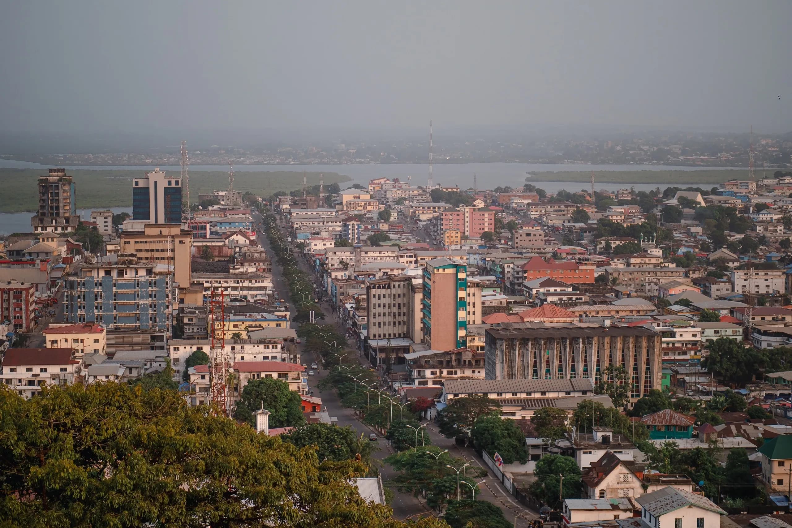 Aerial view of Monrovia